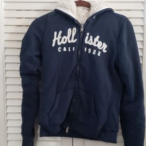 Hollister sherpa zip up hoodie
